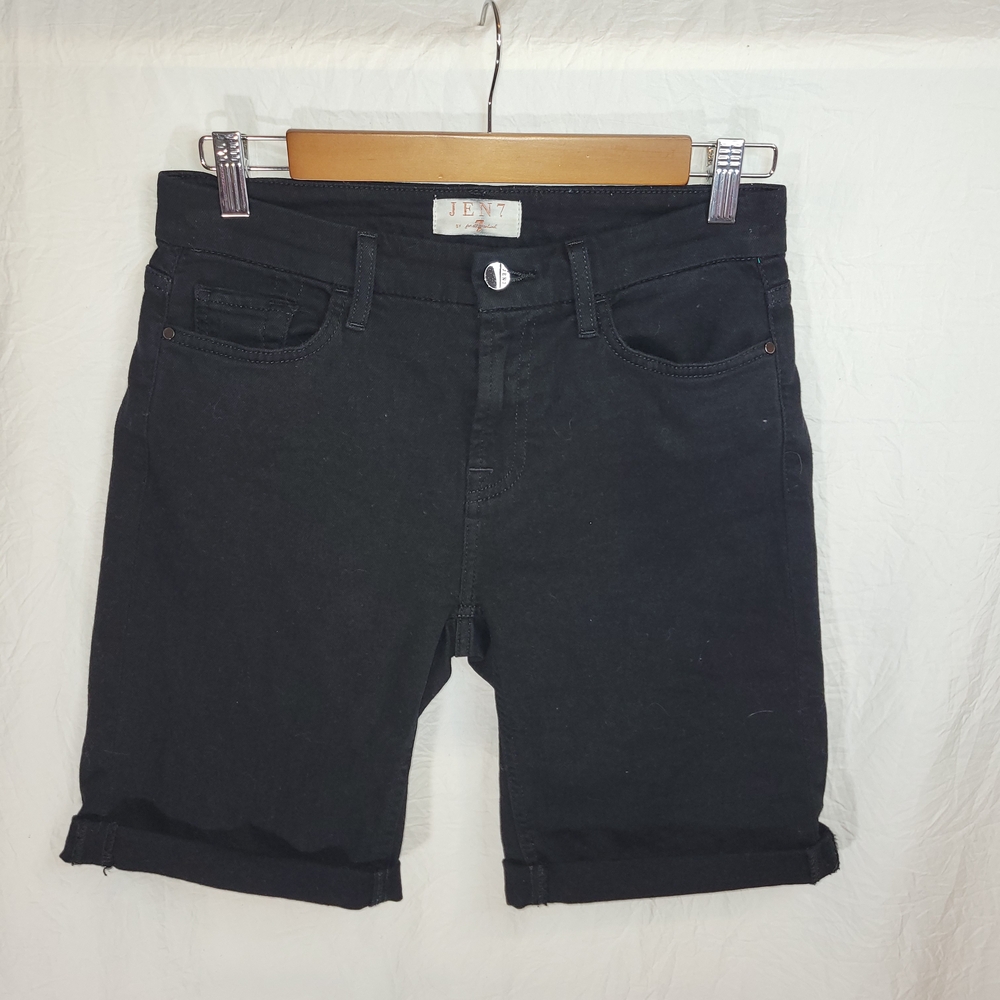 7 For All Humanity Jen 7 Black Jean Shorts Size 4